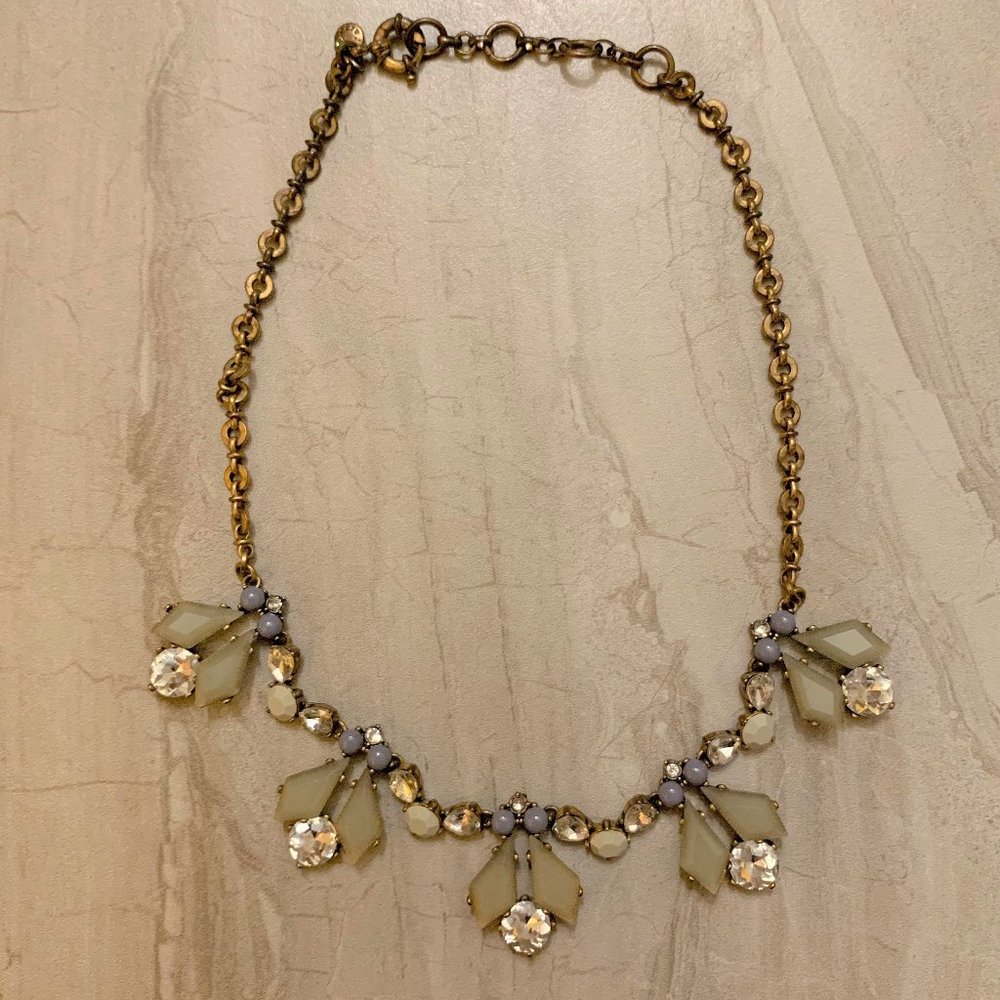 Lavender & grey statement necklace